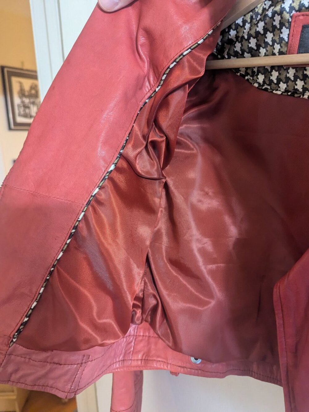Black Rivet Women Size M Red Leather Jacket - Picture 8 of 13